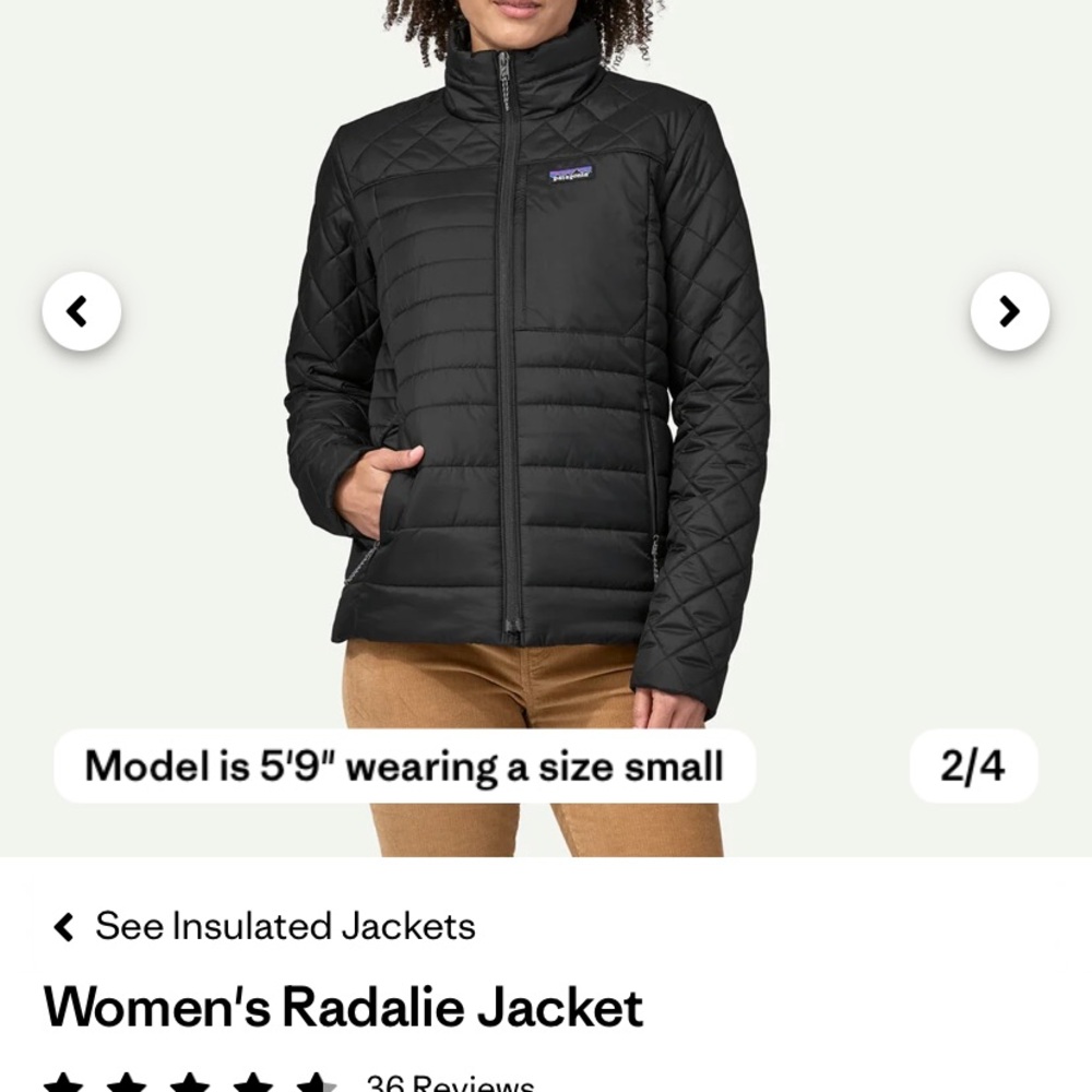 Patagonia Black Puffer Jacket Slim Fit Insulated